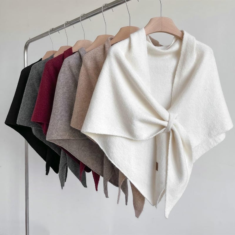 Upbull Winter Shawl Wraps Women Knitted Shawls and Wraps Cardigan Cape Wool Pashmina Shoulder Top Sweater Shawl Scarf 2025 - Image 5